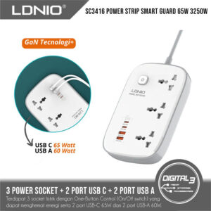 LDNIO 65W Desktop Power Strip Extension Cord