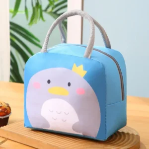 Kids Insulated Lunch Bag Penguin King Blue